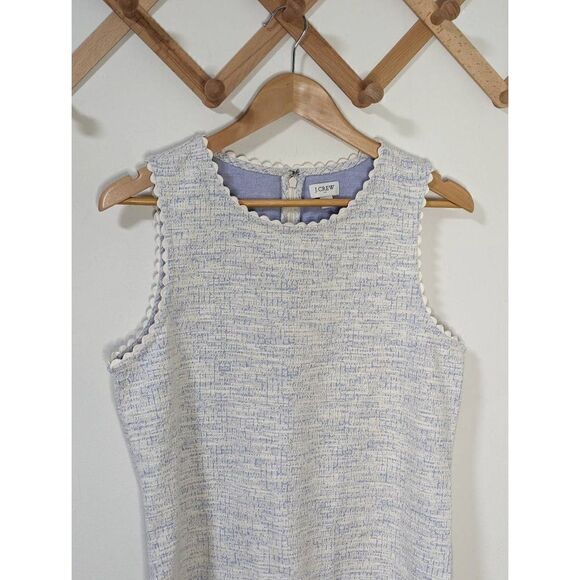 NWT J. Crew Factory Tweed Scalloped Sleeveless Tank Top Shirt - Size M - Picture 2 of 7